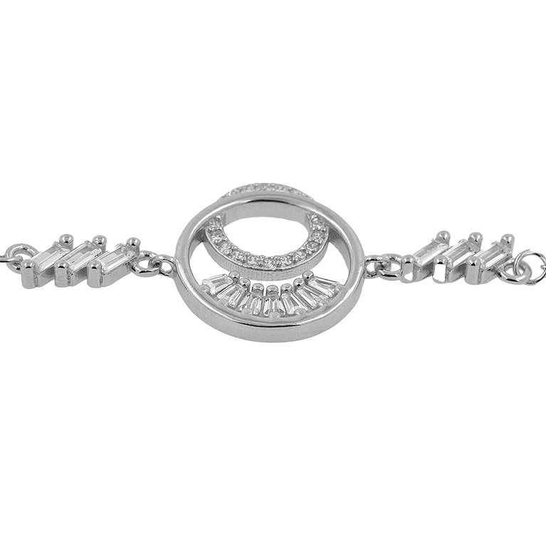 Silver Bracelet with Zirconium Insert