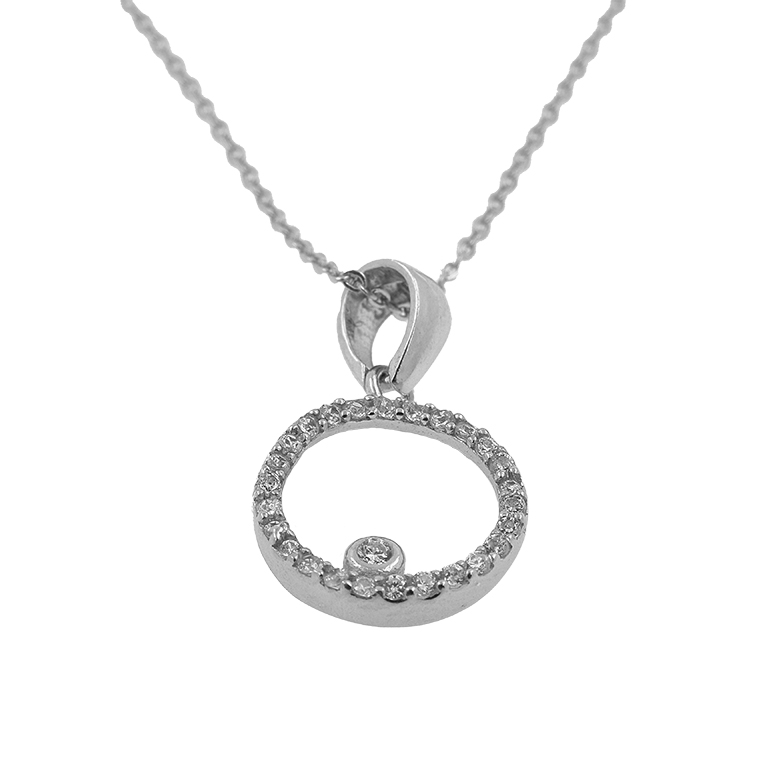 Silver earrings with cubic zirconia