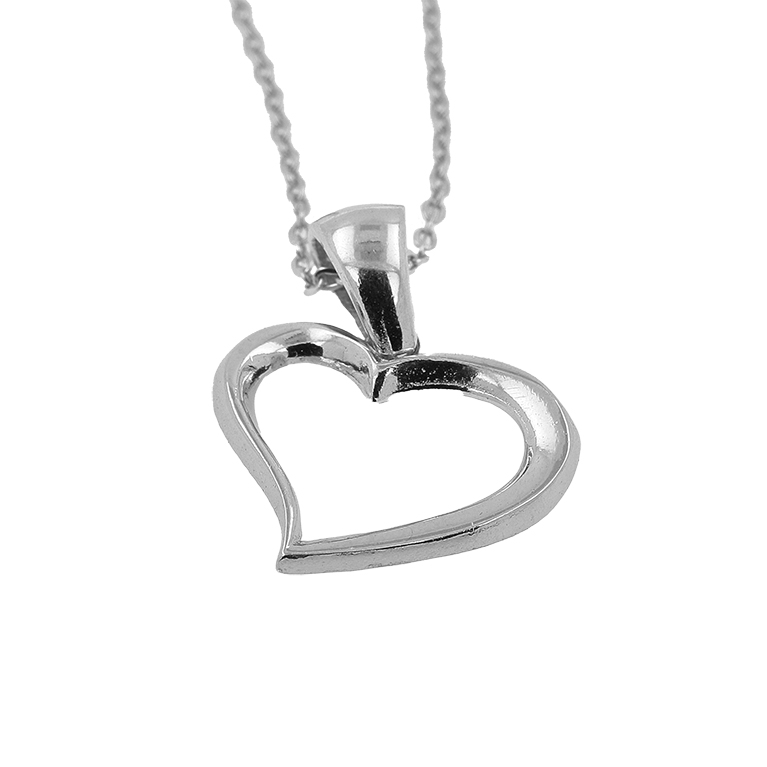 Silver Chain with Heart Pendant