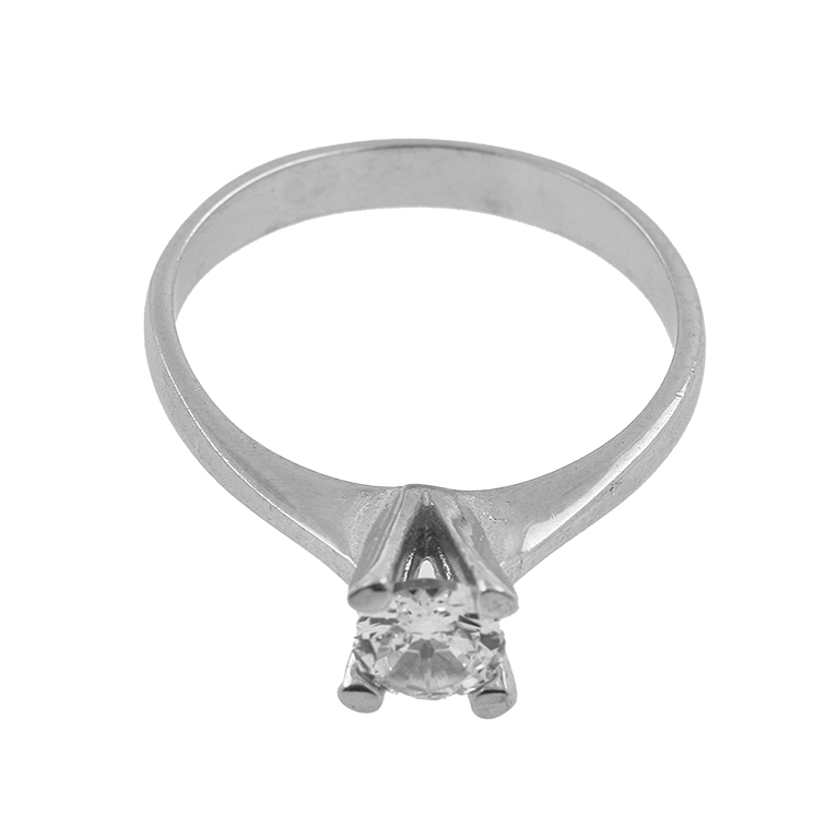 Silver Ring with Zirconium Stone Insert