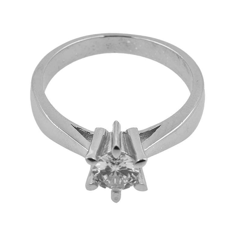 Silver Promise Ring with Zirconia Stone Insert