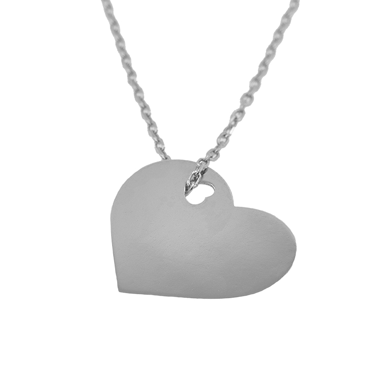 Silver Chain with Heart Pendant