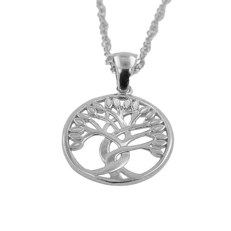 Silver Chain with Pendant Family Tree
