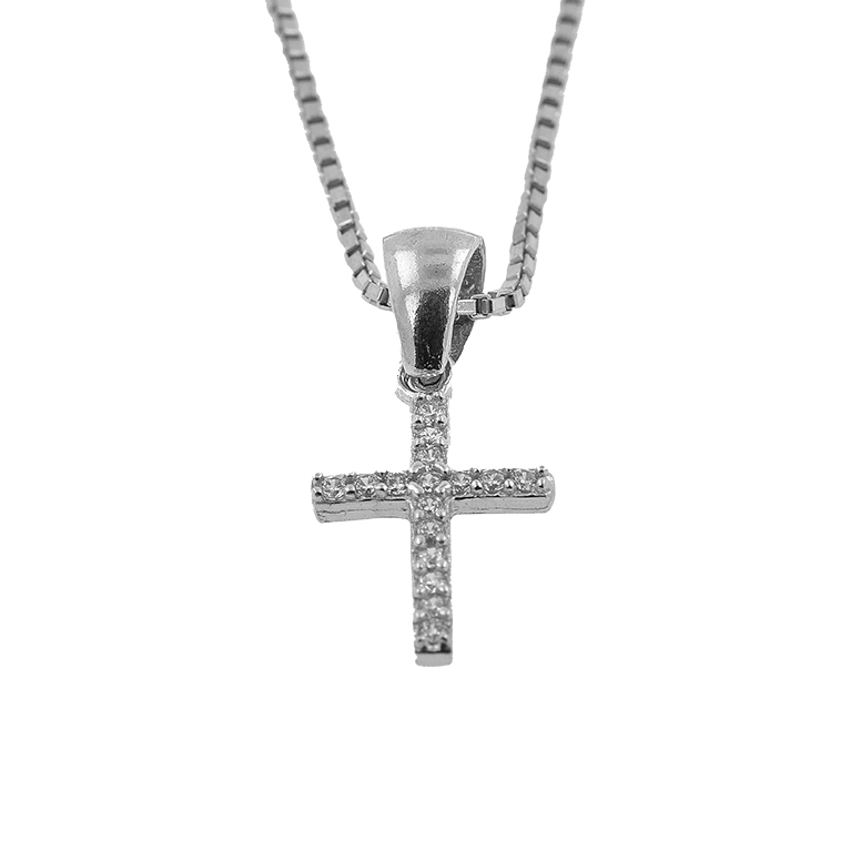 Silver earrings with cubic zirconia