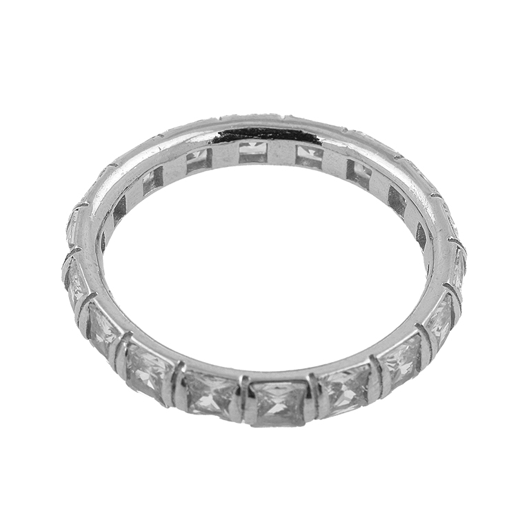 Silver Ring with Zirconia Stone Inserts in the Setting