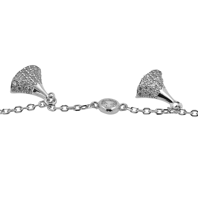 Silver Bracelet with Zirconium