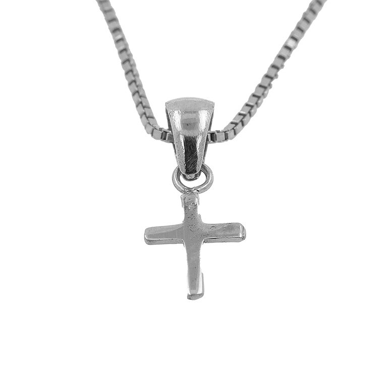 Silver Chain with Cross Pendant