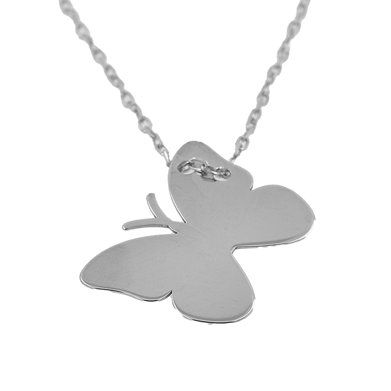 Silver Chain with Butterfly Pendant