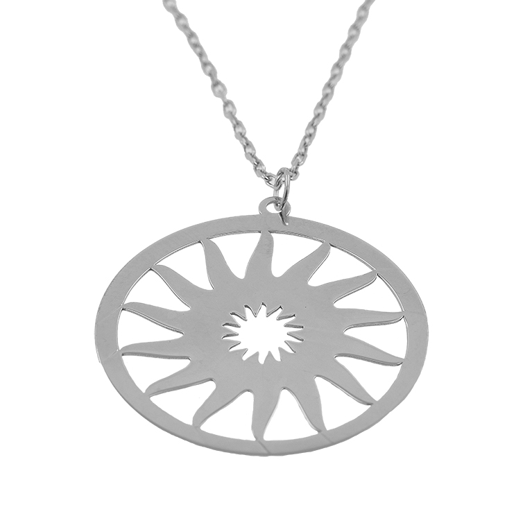 Silver Chain with Sun Pendant