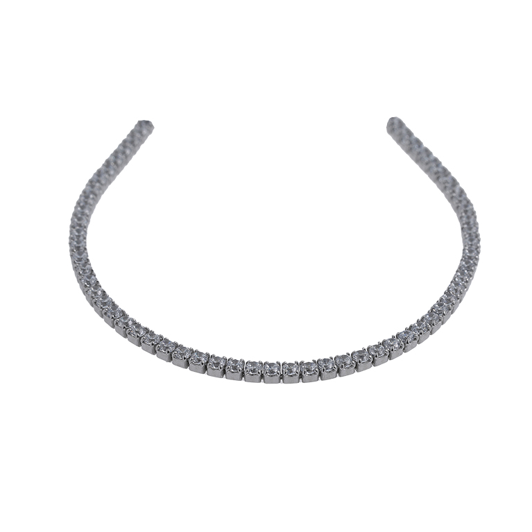 Silver Chain with Zirconium
