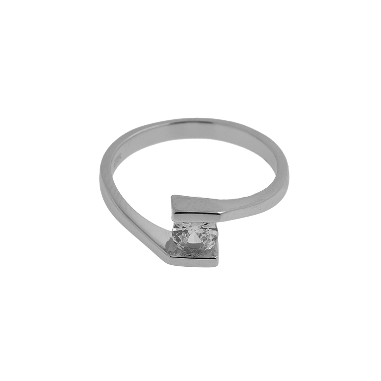 Silver Ring with Zirconium