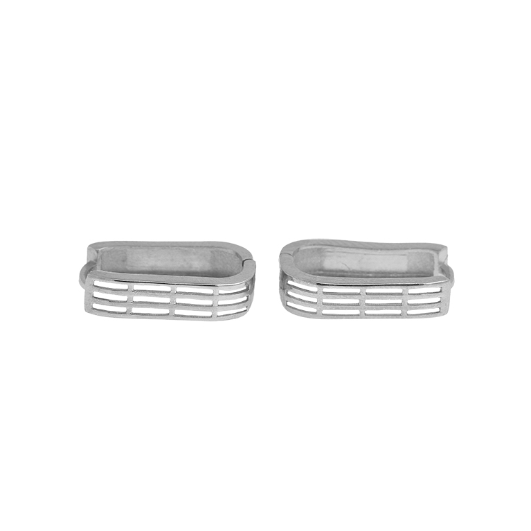 Silver Earrings with Slots